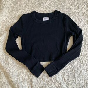 MATE the Label waffle cropped long sleeve
